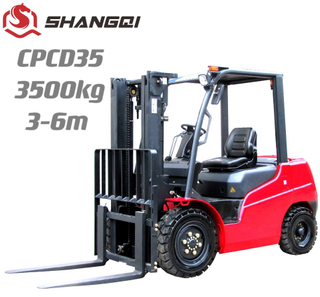 CPCD35 (carretilla elevadora diésel + peso de elevación: 3,5 toneladas + mástil opcional)