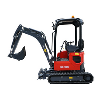 Mini excavadora compacta Bagger Digger pequeña sin cola de 1,8 toneladas con CE